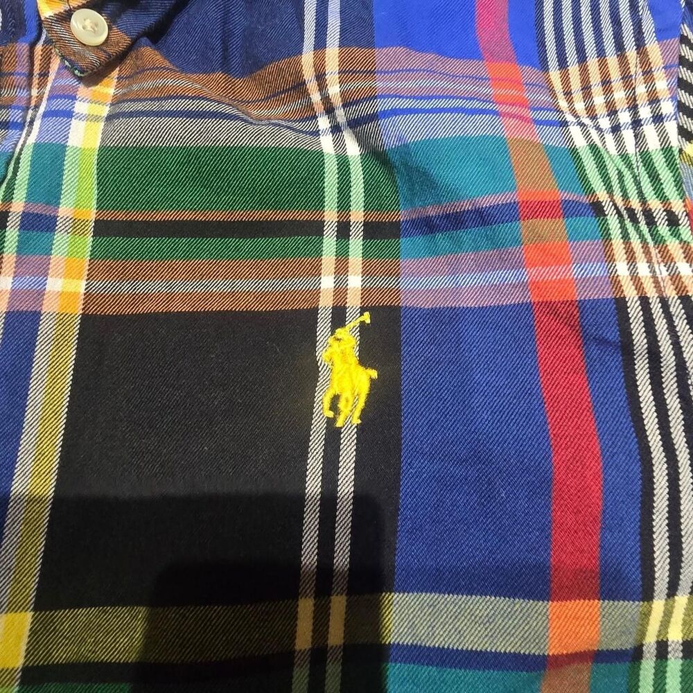 Ralph Lauren Polo Youth Large long sleeve plaid button-up shirt